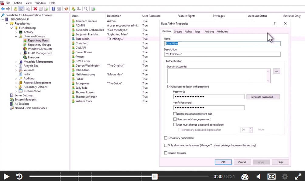 Laserfiche Administration Console Overview